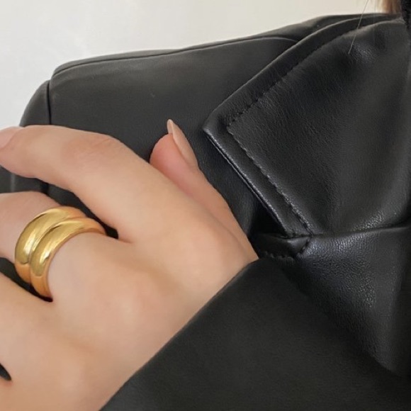 Wide ring Layered ring texture ring - Picture 3 of 6